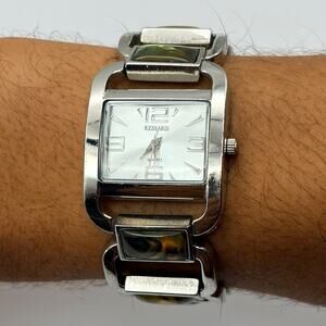 Silver & Emrald Kessaris Watch